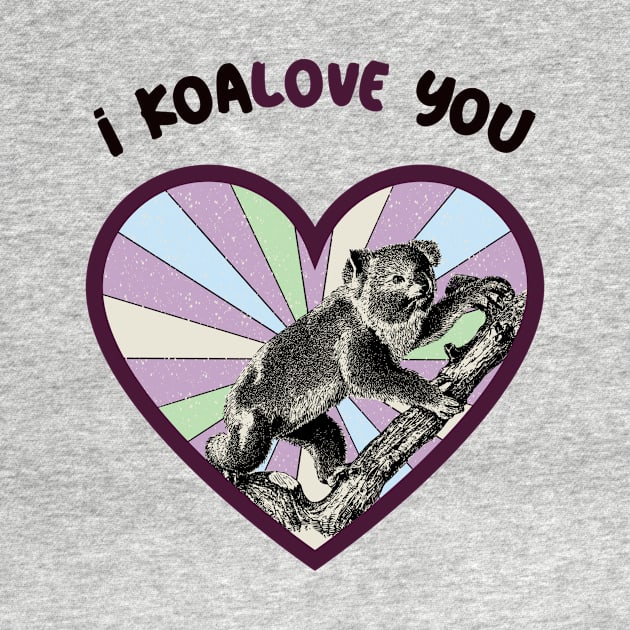 I koalove you - a retro vintage design by Cute_but_crazy_designs